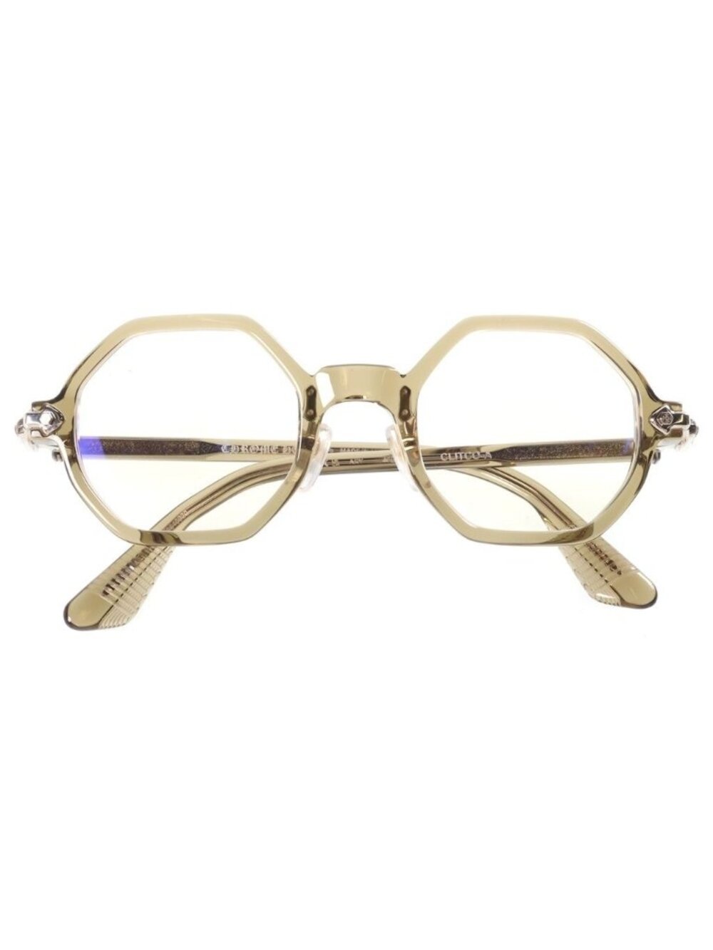 Chrome Hearts Clitco-a Octagon Frame Sunglasses Olive Eyewear